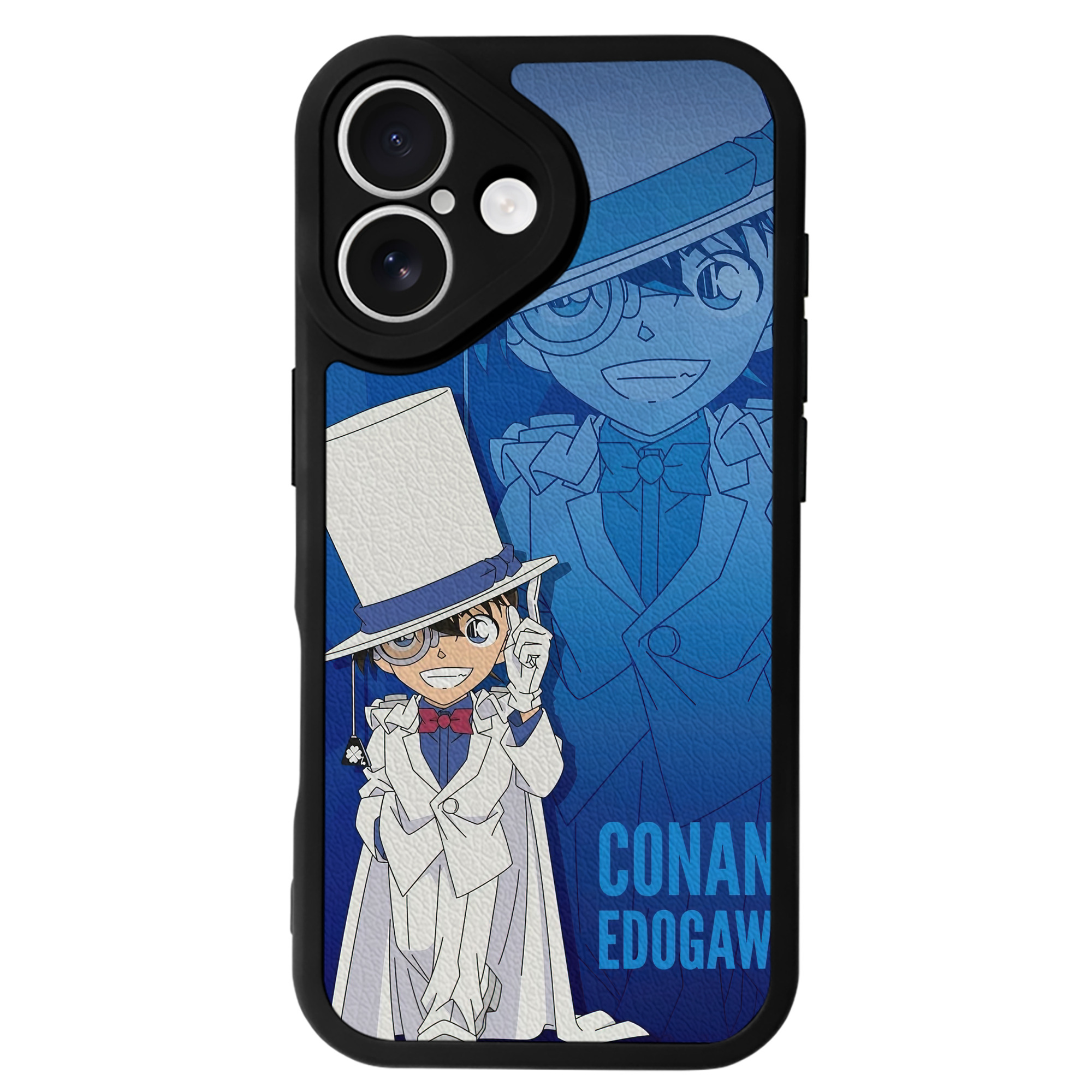 （画像用） 名探偵コナン Detective Conan 【iPhone 16シリーズ対応】シリコンスマホケース（レザー調） 材質：シリコン